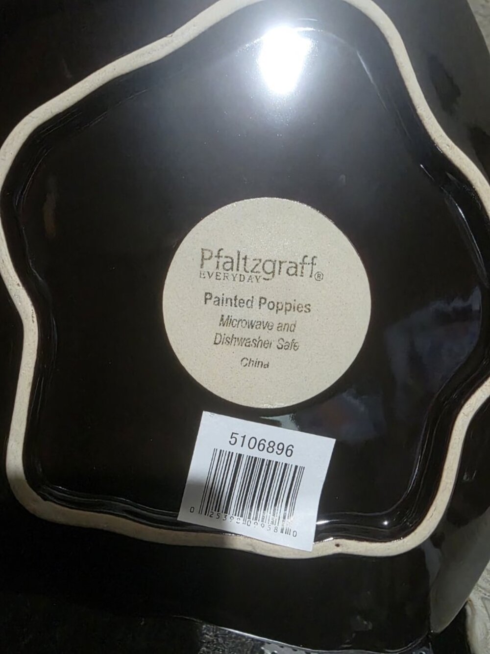 Pfaltzgraff Painted Poppies Flower Shaped Appetizer Plates Set Of 4 Stoneware - Picture 3 of 4